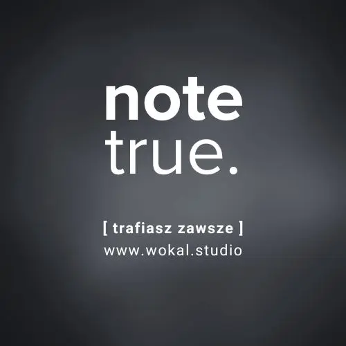 Grafika Note True &ndash; ilustracja stabilnej intonacji; materiał wspierający sekcję o&nbsp;tym, jak trafić w&nbsp;dźwięk i&nbsp;utrzymać właściwą wysokość bez fałszowania podczas śpiewu.