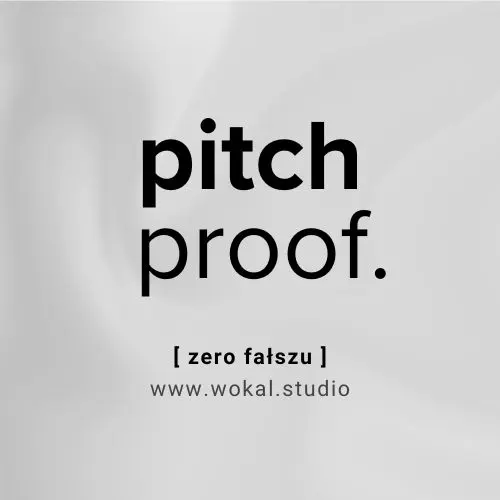 Infografika Pitch Proof &ndash; wizualny symbol czystej intonacji i&nbsp;braku fałszu; grafika edukacyjna do artykułu o&nbsp;tym, dlaczego fałszujemy i&nbsp;jak poprawić intonację podczas śpiewania.