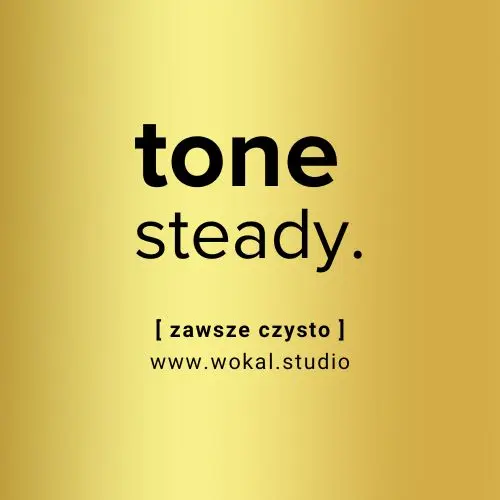 Grafika Tone Steady &ndash; symbol stabilnej, czystej intonacji; używana w&nbsp;końcowej części przewodnika jako element wzmacniający proces nauki czystego śpiewu i&nbsp;plan treningowy.